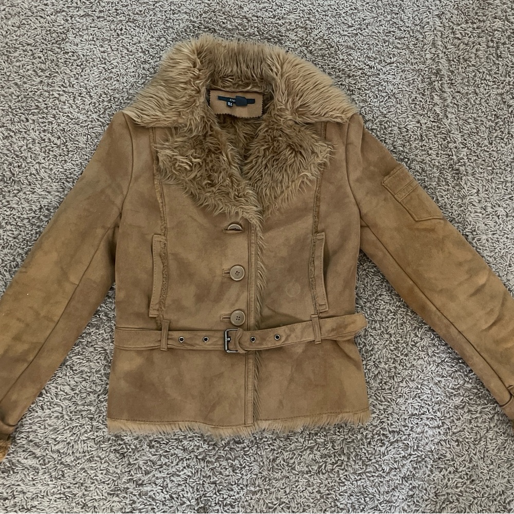 Tan Shearling Women's Jacket